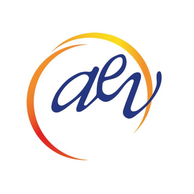 Logo isotipo fondo AEV blanco
